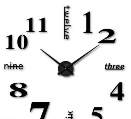 Mirror DIY Large Wall Clock DIY Wall Clock 3D Mirror Sticker Metal, Roman Numerals Big Clock