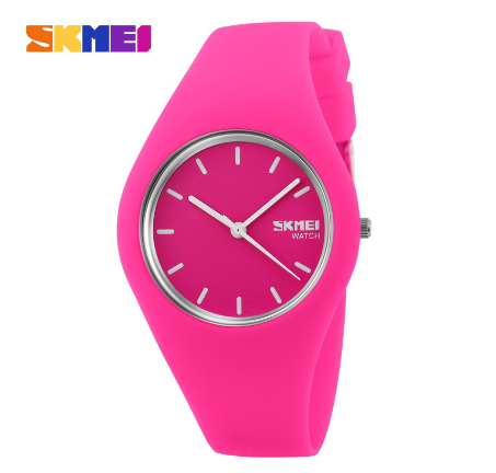Skmei 9068 Women Fashion Casual Quartz Watch ROSE RED