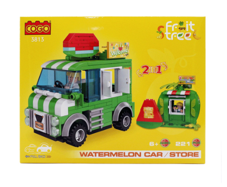 Cogo Fruit Tree Watermelon Car and Store Building Blocks