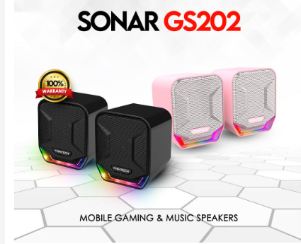 Fantech Sonar GS202 Gaming Speaker with RGB Lighting & Multi-Platform Compatibility