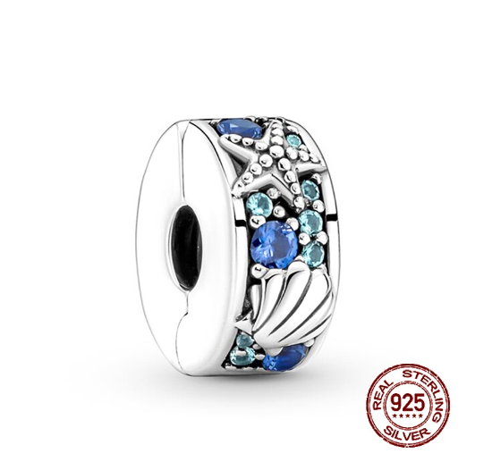 Fit Original Pandora Bracelet Beads Pendant 925 Sterling Silver Love Positioning Buckle Series Colorful Women Jewelry DIY Gift S021