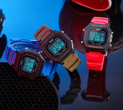 Men Sports Countdown 50 Waterproof LED Digital Watch