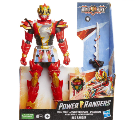 Power Rangers Dino Fury Spiral Strike Red Ranger Figure
