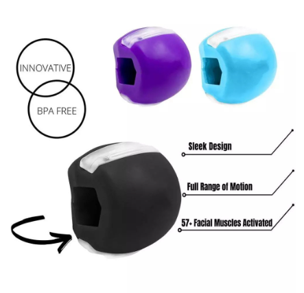 Jawline Trainer Face And Neck Exercise Face Slimmer Mandibular Muscle Trainer Silica Gel Chewing