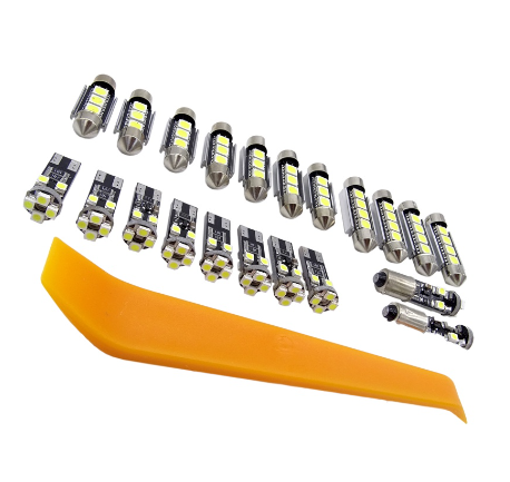 Auto LED Interior Light Dome Map Car Lamp Kit License Plate Light Bulbs 21Pcs Fit for BMW E46 Sedan M3 1999-2005