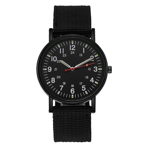 Men Canvas Strap Sports Watch Anlog Quartz Military Watches M04