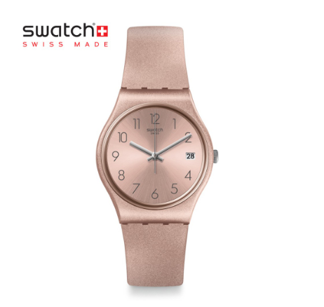 Swatch Gent Pinkbaya GP403 Pink Metallic Strap Watch