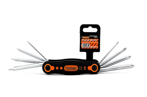 STANDARD Hex Key Folding 8pcs High Quality Hardware Tools (SD0431)