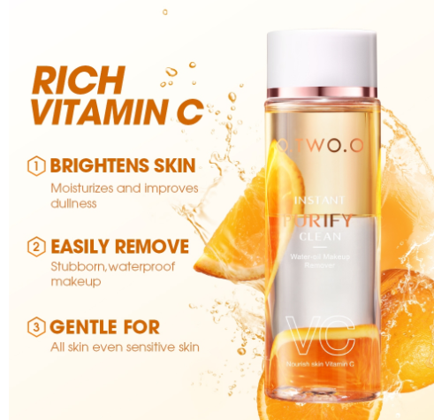 O.TWO.O VC Makeup Remover Moisturizing Alcohol-free Mild Non-irritating Deeply Removes