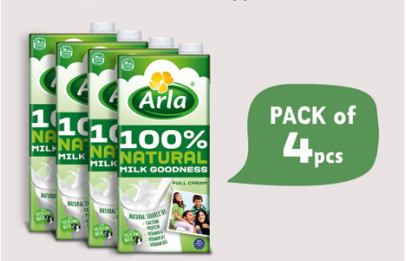 Arla Full Cream Milk 1L 4-Pack