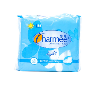 Charmee Sanitary Napkin Light with Wings 8's