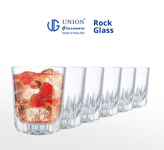 UNION GLASS Clear Glass Rock Glass Water, Juice, Soda, Liquor Glass 280ml |10oz [Set of 6]