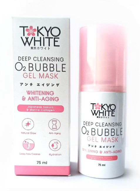 Tokyo White Deep Cleansing O2 Bubble Gel Mask Sakura