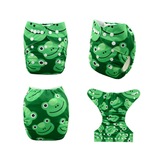 Alva Baby Cloth Diapers Washable Reusable Real Cloth Pocket Nappy Diaper Only No Insert For 3-15kg 6.6-33.1Ibs Baby And Newborn D10