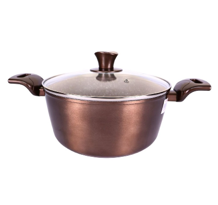 Cuisson Espresso Collection Brown Casserole with Glass Lid  24cm