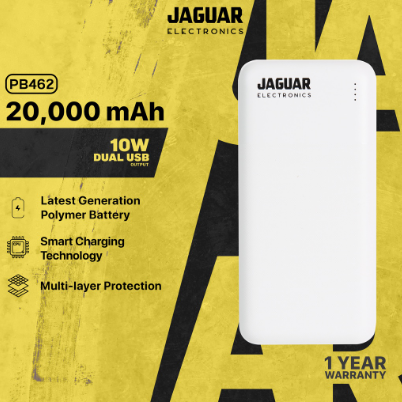Jaguar Electronics PB462 20000MAH Power Bank Dual USB Output