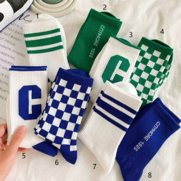 Ins Fashion Kawaii C Unisex Women Men Soft Cotton Ankle Socks