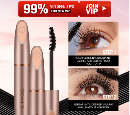 O.Two.O 4d Silk Fiber Eyelash Mascara Long Lasting Eye Makeup Classic Black Natural