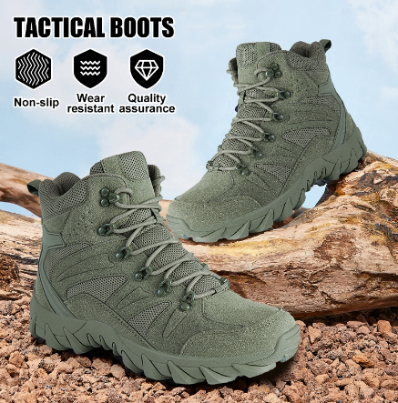 Men's Tactical Combat Boots Low Cut Tactical Boots Heavy Duty Hiking Shoes Outdoor Shoes