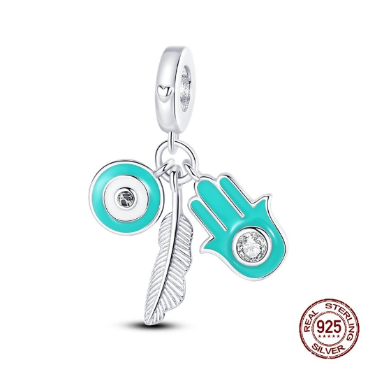 925 Sterling Silver Green Series Tree Cactus Avocado Pendant DIY Charm Beads Fit Original Pandora Charms Bracelet Women Jewelry D10