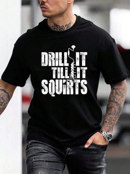 Manfinity Homme Men Slogan Graphic Tee For Summer