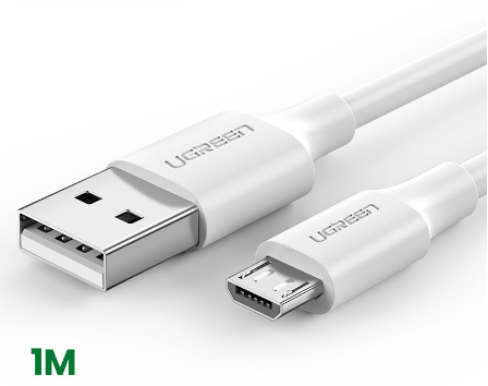 Ugreen Original USB 2.0 3A White 1M Cable With 5000+ Bend Lifespan For Huawei Xiaomi Samsung Android