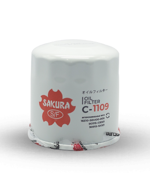Sakura Oil Filter C1109 for Toyota Vios, Wigo, Yaris, Altis, Avanza (VIC C110)