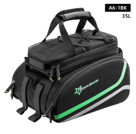 Rockbros Bicycle Carrier Bag MTB Bike Rack Trunk Pannier Cycling Multifunctional Large Capacity Travel With Rain Cover