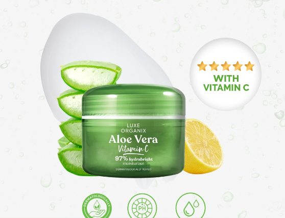 Luxe Organix Aloe Vera All Day Moisture And Whitening Cream With Vitamin C 50G