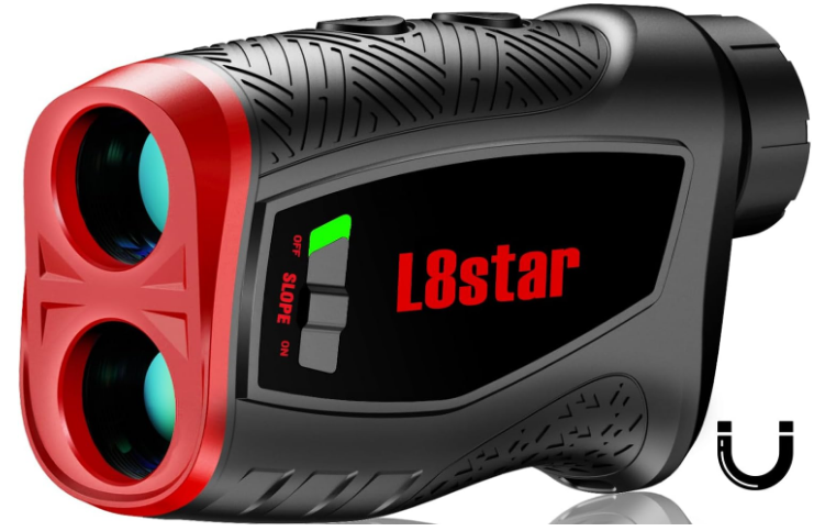 Golf Range Finder with Magnetic Strip, 800 Yards Golf Rangefinder with Slope, High-Precision Fast Flagpole Lock with Pulse Vibration Slope Laser Range Finder for Golf,Hunting (Black)