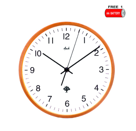 Asahi W 7006 Round Wall Clock 14 inches