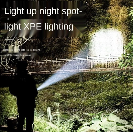 Senda Tactical Flashlight Zoomable Rechargeable Outdoor Waterproof Camping Hiking Travel Flashlight