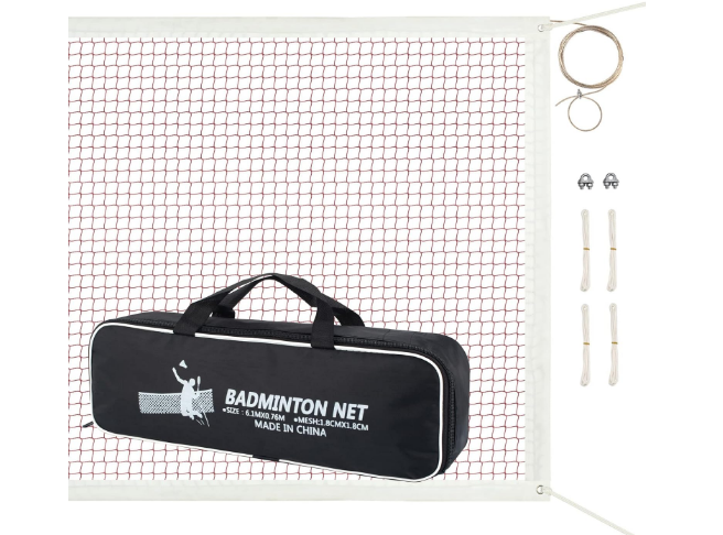 Badminton Net for Backyard,Portable Badminton Nets Heavy Duty for Kids Adults, 20 FT x 2.5 FT Professional Badminton Replacement Net with Steel Wire for Indoor Outdoor