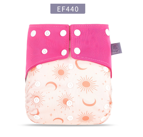 Elinfant Coffee Fiber Inner Baby Cloth Diapers Double Gusset Washable Baby Nappy Without Insert E5