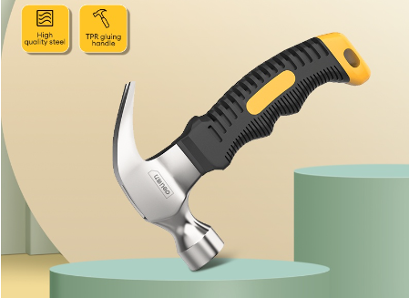Deli 8oz Original Mini Claw Hammer High Carbon Steel Hammer With TPR Handle EDL441008