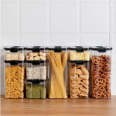 Cereal storage container food fresh-keeping box square transparent can food bag dispenser