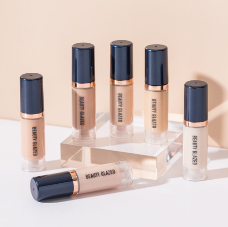 BEAUTY GLAZED Liquid Foundation Concealer Waterproof Matte Finish Waterproof Ultra-HD Face Makeup With Puff Blender Set Cosmetics