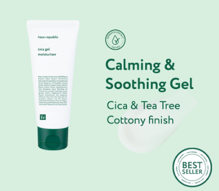 Face Republic CICA Gel Moisturizer 50mL [ Oily, Sensitive Skin, Acne / Tea Tree]