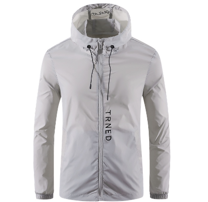 Men's Outdoor Hoodie Jacket Waterproof Quick Drying Sports UV Protection Jacket Loose Comfortable