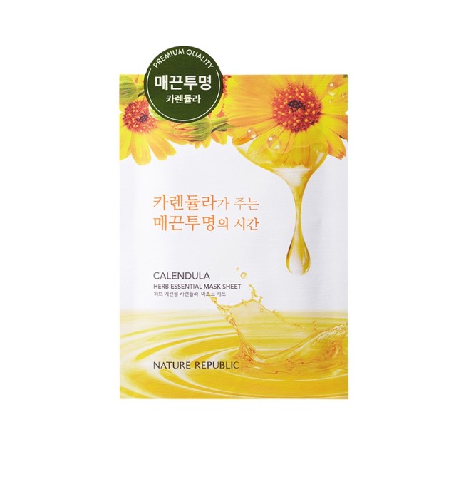 Nature Republic Herb Essential Calendula Mask Sheet 1+1