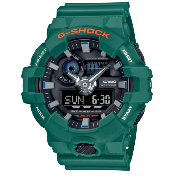 Casio G-Shock Standard Analog-Digital Green Resin Digital Watch For Men CGA-700SC-3ADR