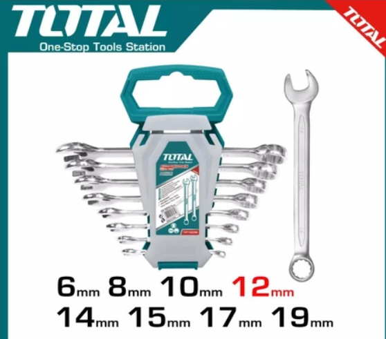 Total Tools Combination Spanner Set 6mm-19mm (8pcs) THT102286