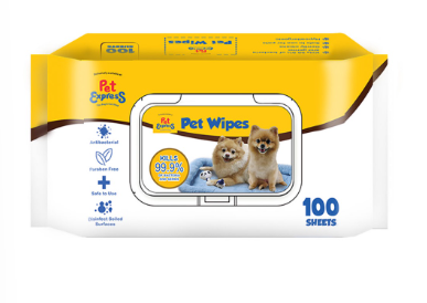 Pet Express Pet Wipes for Dogs and Cats 100s