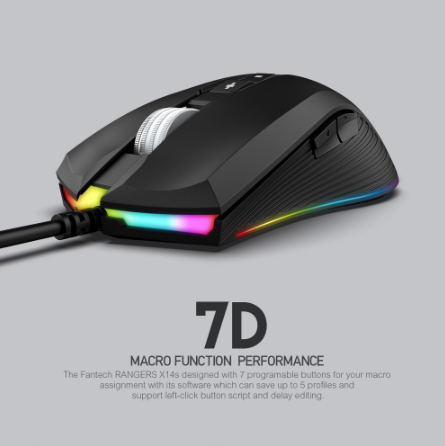 Mouse X14s Ranger Wired Programmable RGB Macro Gaming Mouse