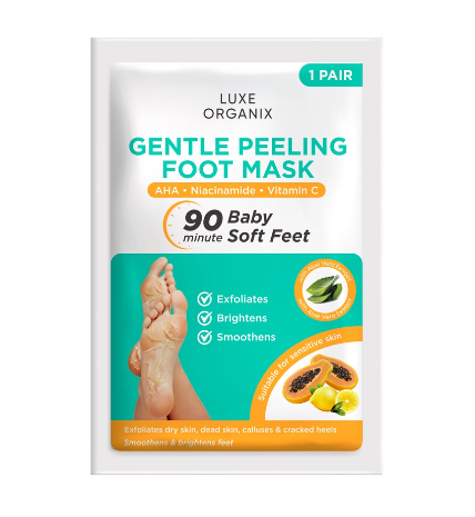 Luxe Organix Gentle Peeling Foot Mask 1 Pair