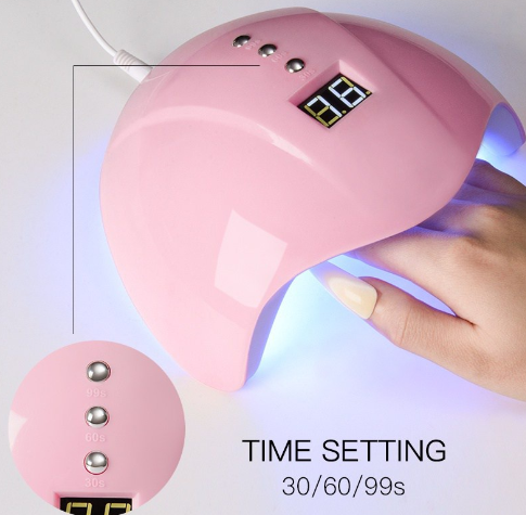 Portable 36W Pink Nail Dryer Machine UV LED Lamp 30/60/99s Timer USB Cable Home Use Nail UV Gel Varnish Dryer LED Nail Lamp Tool