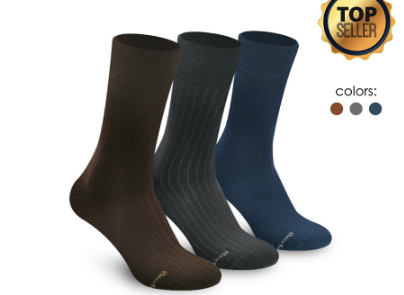 Biofresh Men’s Sweat Absorbent Cotton Lite Casual Crew Socks 3 pairs in a pack