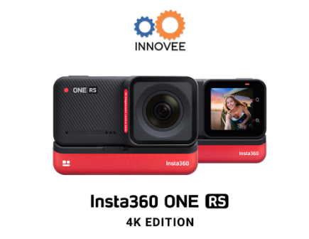 Insta360 One One RS Twin Edition 4K + DUAL-LENS 360 Free 64GB Memory Card and Selfie Monopod