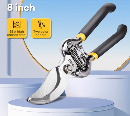 Deli 8" Professional Garden Shears High Carbon Steel Scissors Garden Plant Scissors DL2778