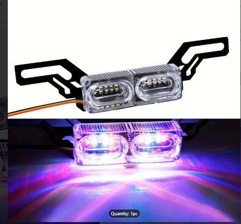 1pc Motorcycle LED Strobe Tail Light, Motorcycle License Plate Light, Brake Light, Strobe Light, DRL RGB Color LED Warning Light, DC12V Running Light